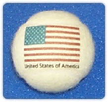 USA flag branded tennis ball