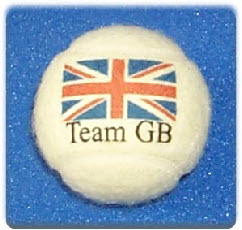 Tennis balls branded  with union jack