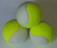  two colour tennis balls