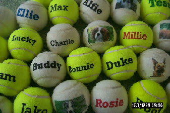 Dog balls, personalized