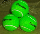 green tennis balls, pesonalized