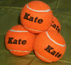 orange tennis balls, personalized